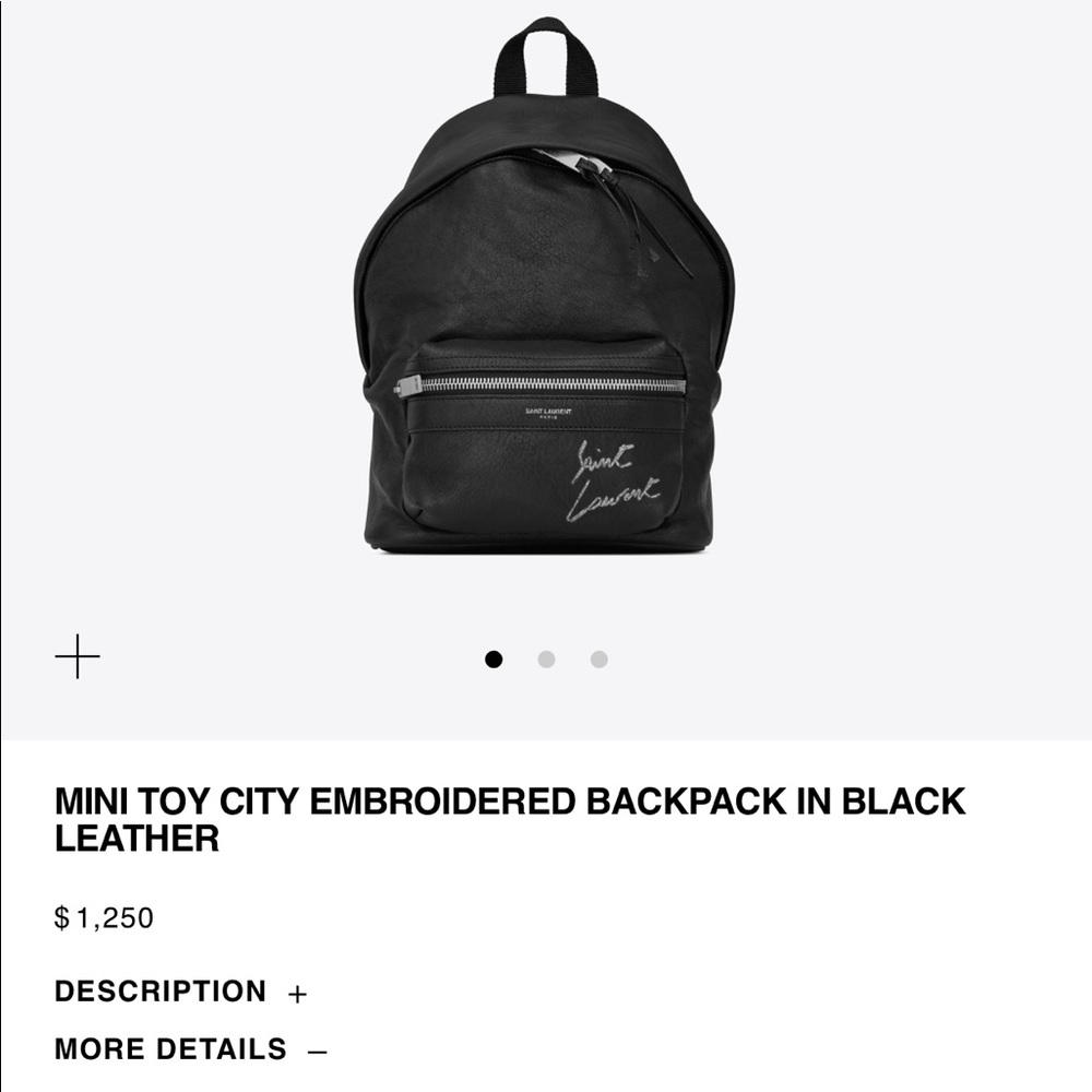 SOLD - Saint Laurent YSL mini toy leather backpack